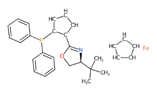 (4S)-叔丁基-(2R)-[2-(二苯基膦基)二茂鐵基]-2-噁唑啉-CAS:163169-15-1